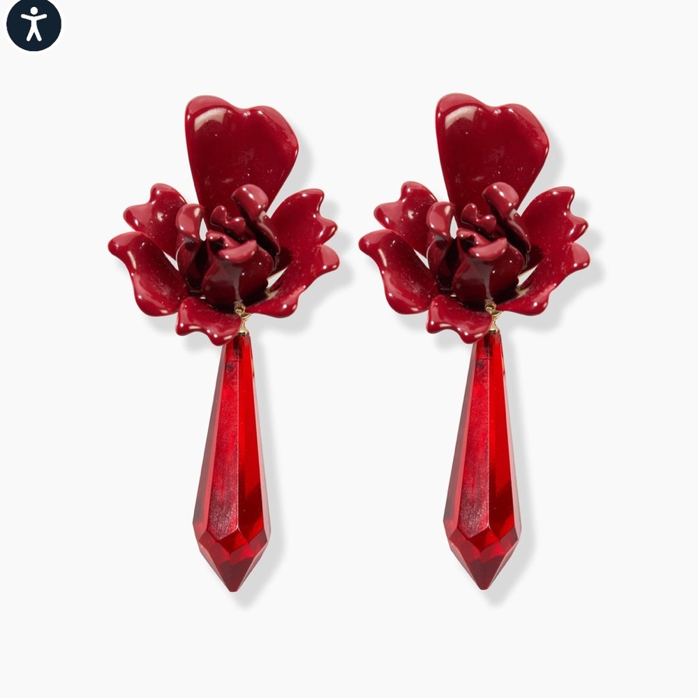 Carolina Herrera Enamel Tulip Earrings